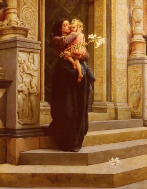 The Lily by Frank William Warwick Topham Oil Painting