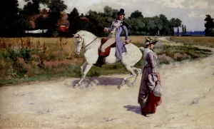The Bailiff's Daughter Of Islington by Frank Wright Bourdillon - Oil Painting Reproduction