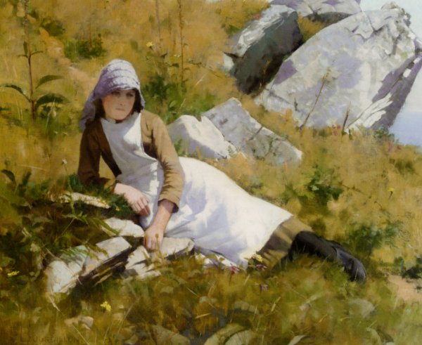 When Boats are Away by Frank Wright Bourdillon - Hand-Painted Oil Painting Reproduction