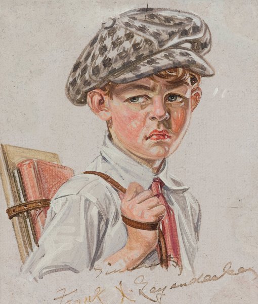 Hating School by Frank Xavier Leyendecker - Hand-Painted Oil Painting Reproduction