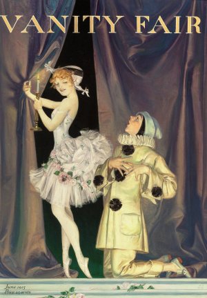Pierrot and Columbine by Frank Xavier Leyendecker Oil Painting
