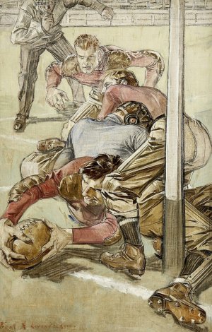 Touchdown by Frank Xavier Leyendecker Oil Painting