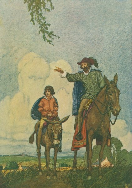 There is the village, my prince, and there is the hall close by! by Franklin Booth - Hand-Painted Oil Painting Reproduction