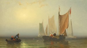 Marine Study by Franklin D. Briscoe Oil Painting