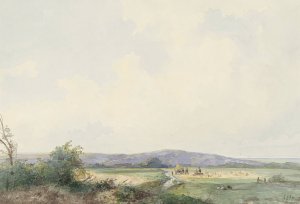 Landschap met weiden, bij de duinen by Frans Arnold Breuhaus De Groot Oil Painting