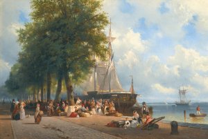 The Emigrants by Frans Breuhaus De Groot Oil Painting