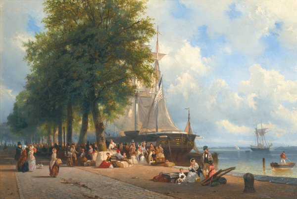 The Emigrants by Frans Breuhaus De Groot - Hand-Painted Oil Painting Reproduction