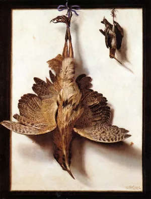 Still-Life with Fowl by Frans Cuyck Van Myerop - Oil Painting Reproduction