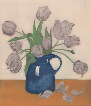 Tulpen in een kan by Frans Everbag Oil Painting