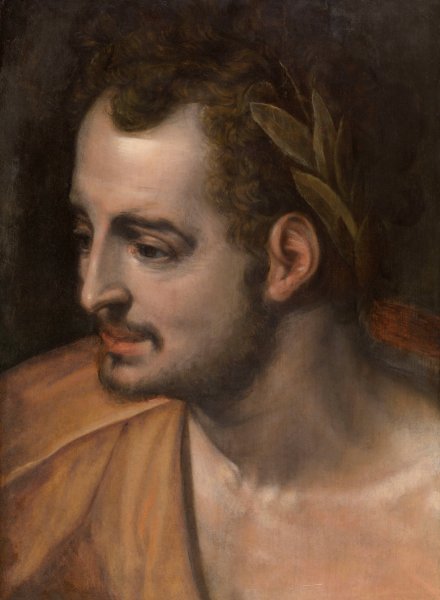 A Roman Emperor by Frans Floris - Hand-Painted Oil Painting Reproduction