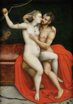 Mars And Venus by Frans Floris Oil Painting