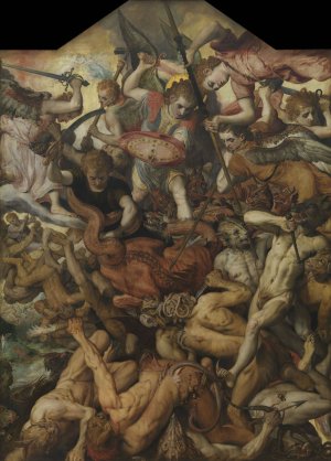 The Fall of Rebelious Angels by Frans Floris Oil Painting