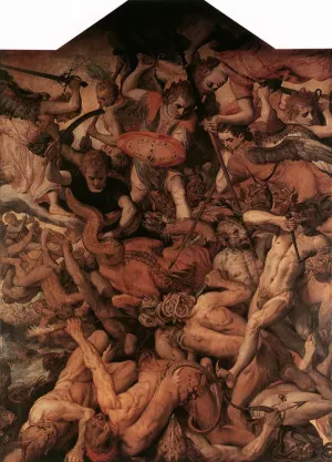 The Fall of the Rebellious Angels Oil painting by Frans Floris
