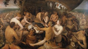 The Feast of the Seagods by Frans Floris Oil Painting
