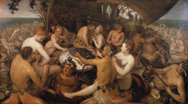 The Feast of the Seagods  by Frans Floris - Hand-Painted Oil Painting Reproduction
