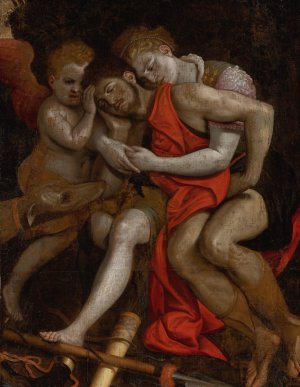 Venus Mourning The Death Of Adonis by Frans Floris Oil Painting