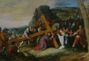 Saint Veronica Offering Her Veil to Christ on His Route to Calva by Frans Francken II Oil Painting
