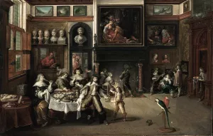 Supper at the House of Burgomaster Rockox by Frans Francken II - Oil Painting Reproduction