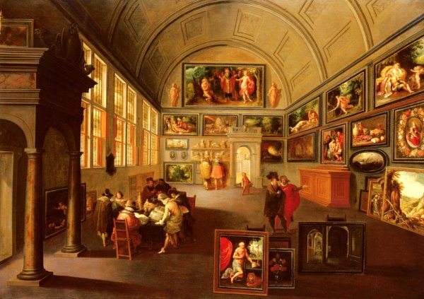 Main Product Photo of The Interior of a Picture Gallery Painting by Frans Francken II