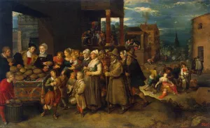 The Seven Acts of Mercy by Frans Francken II Oil Painting