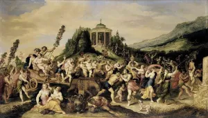 Triumph of Bacchus by Frans Francken II Oil Painting