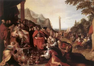 Worship of the Golden Calf Oil painting by Frans Francken II
