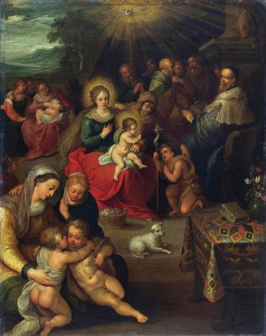 Allegory of the Christ Child as the Lamb of God by Frans Francken The Younger Oil Painting