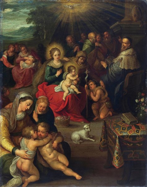 Allegory of the Christ Child as the Lamb of God  by Frans Francken The Younger - Hand-Painted Oil Painting Reproduction