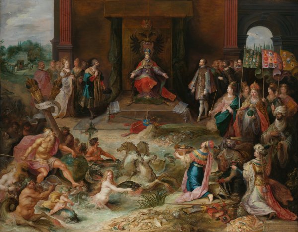 Allegory on the Abdication of Emperor Charles v in Brussels  by Frans Francken The Younger - Hand-Painted Oil Painting Reproduction
