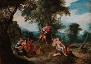 Apollo And The Muses by Frans Francken The Younger Oil Painting