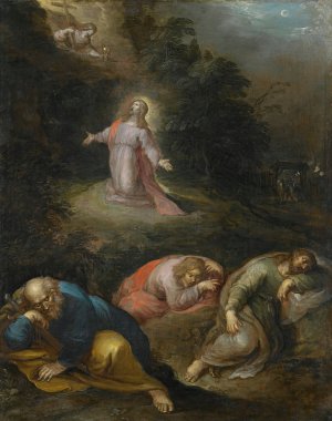 Christ In The Garden Of Olives by Frans Francken The Younger Oil Painting