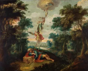 La Escala De Jacob by Frans Francken The Younger Oil Painting