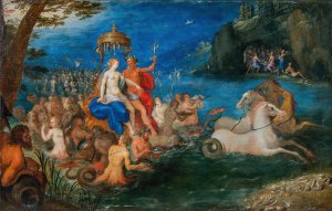 Neptune and Amphitrite by Frans Francken The Younger Oil Painting