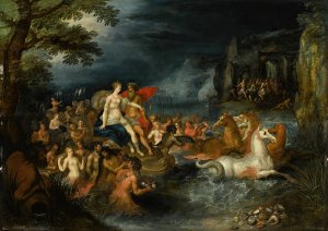 Neptune and Amphitrite by Frans Francken The Younger Oil Painting