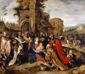 The Adoration Of The Magi by Frans Francken The Younger Oil Painting
