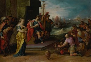 The Continence of Scipio by Frans Francken The Younger Oil Painting