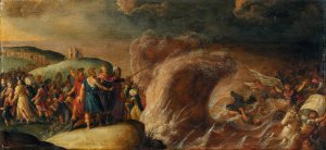 The Crossing of the Red Sea by Frans Francken The Younger Oil Painting