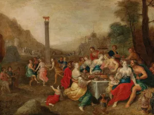 The Dance around the Golden Kalf by Frans Francken The Younger Oil Painting
