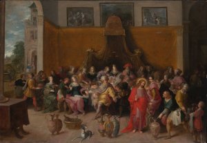The Marriage at Cana by Frans Francken The Younger Oil Painting