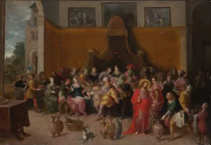 The Marriage at Cana by Frans Francken The Younger Oil Painting