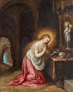The Penitent Mary Magdalene by Frans Francken The Younger Oil Painting