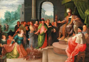 The Queen of Sheba and King Solomon by Frans Francken The Younger Oil Painting