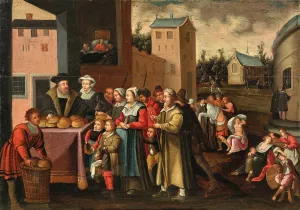 The Seven Acts of Charity by Frans Francken The Younger Oil Painting