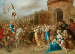 The Triumph of David by Frans Francken The Younger Oil Painting