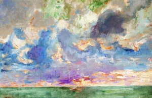Sky Study by Frans Gaillard - Oil Painting Reproduction