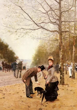 Sunday in the Park by Frans Gaillard - Oil Painting Reproduction
