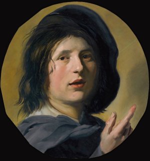 A Tronie Study Of The Head And Right Hand Of A Boy by Frans Hals Oil Painting