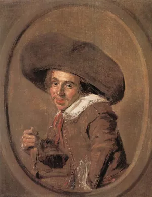 A Young Man in a Large Hat painting by Frans Hals