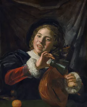 Boy with a Lute by Frans Hals Oil Painting