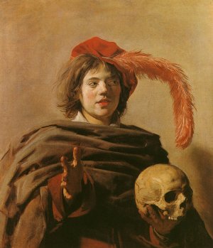 Boy with a Skull Oil painting by Frans Hals